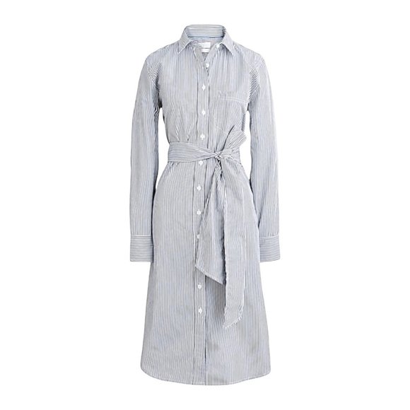 J. Crew Dresses & Skirts - J. Crew Tall Classic Fit Striped Poplin Shirtdress 6T
